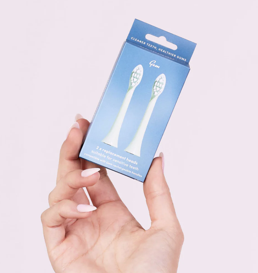 Gem - Electric Toothbrush Replacement Heads Mint 2pack