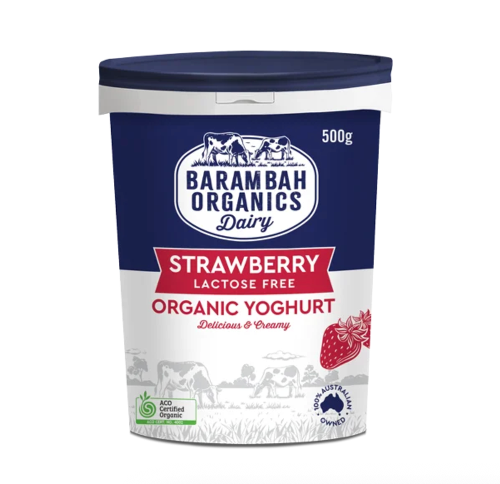 Barambah - Strawberry Yoghurt Lactose Free 500g