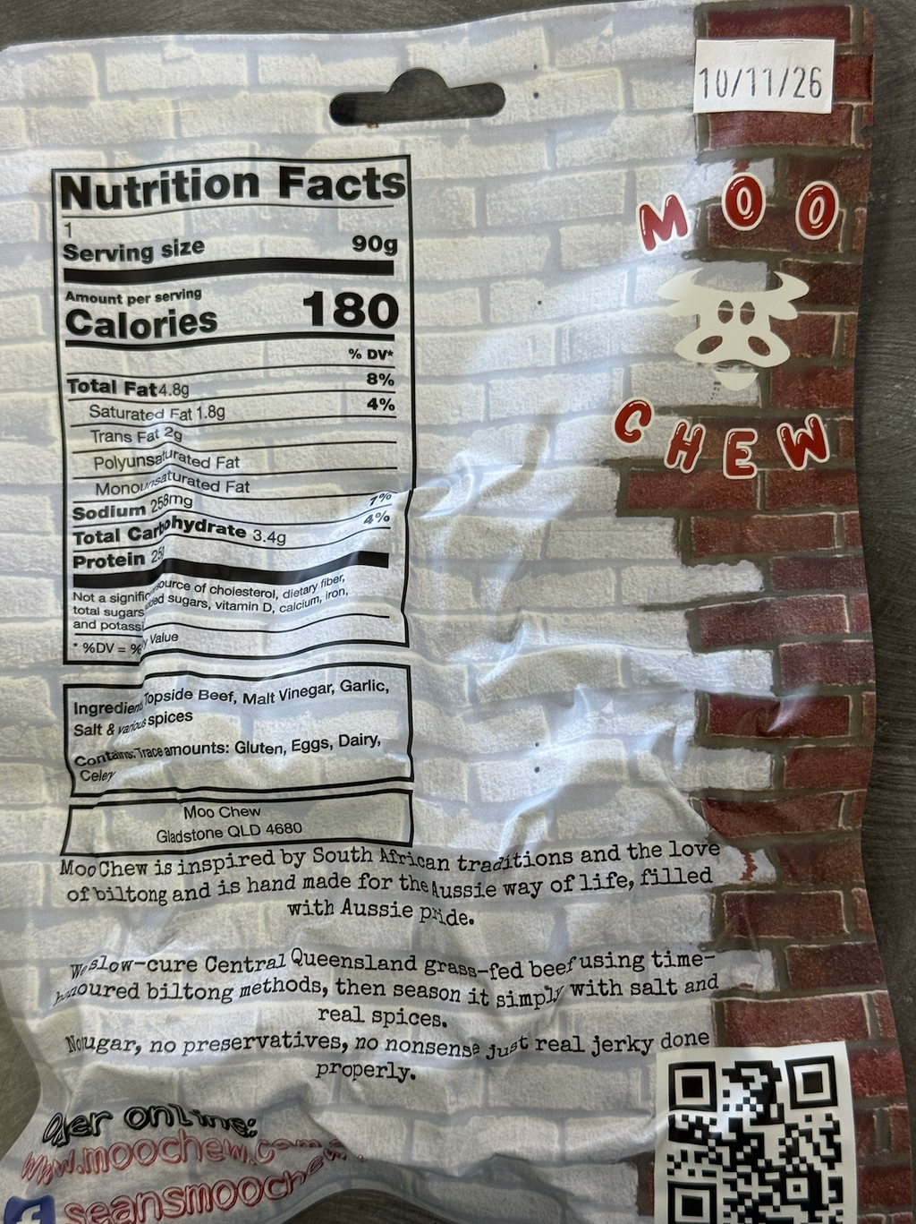 Moo Chew & Health Nut - Organic Chakalaka Beef Jerky 90g
