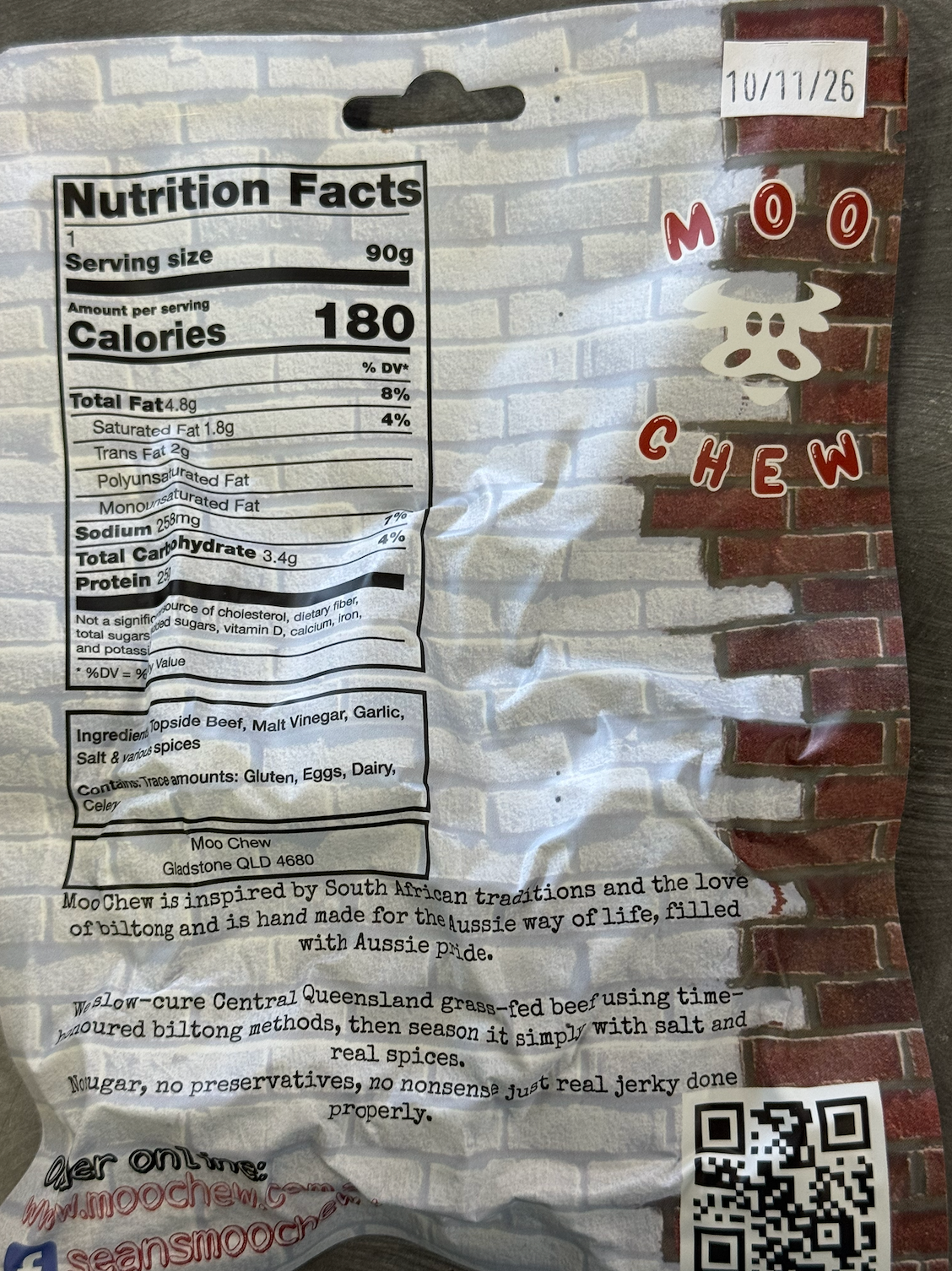 Moo Chew & Health Nut - Organic Chakalaka Beef Jerky 90g