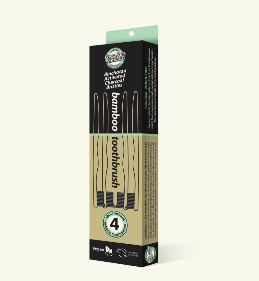 Australian Bodycare - Medium Bamboo Toothbrush Four Pack