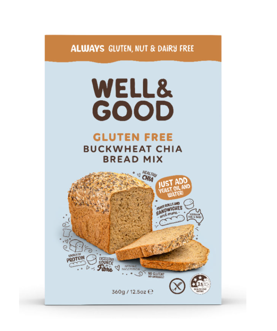 Well & Good - Gluten Free Buckwheat & Chia Bread Mix 360g