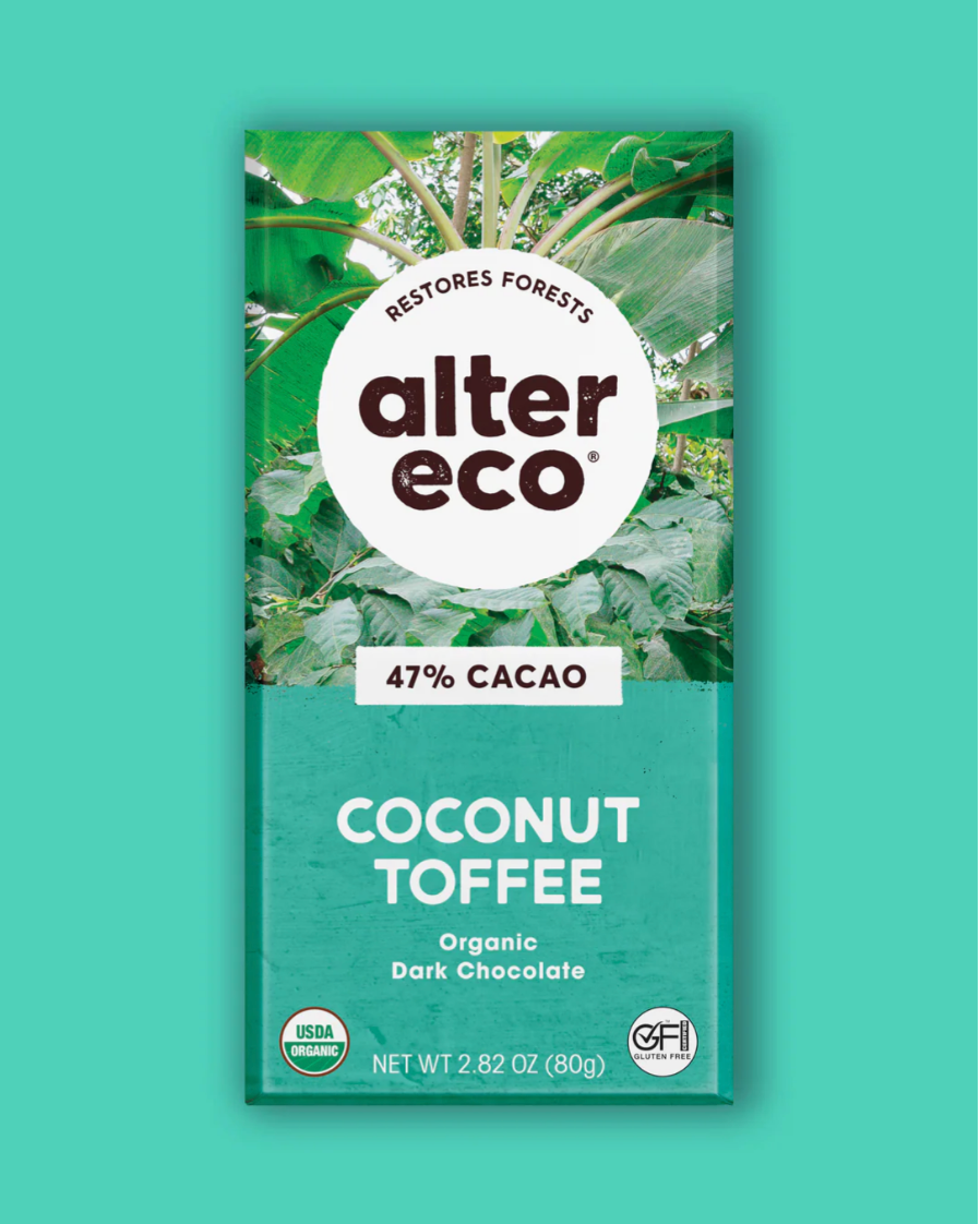 Alter Eco - Organic Coconut Toffee Dark Chocolate 80g