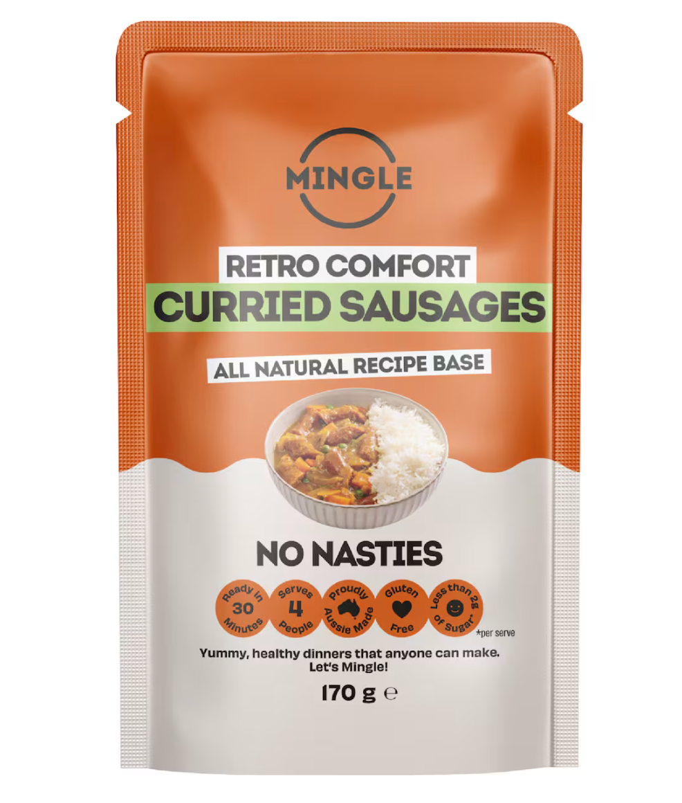 Mingle - Retro Comfort Curried Sausages 170g
