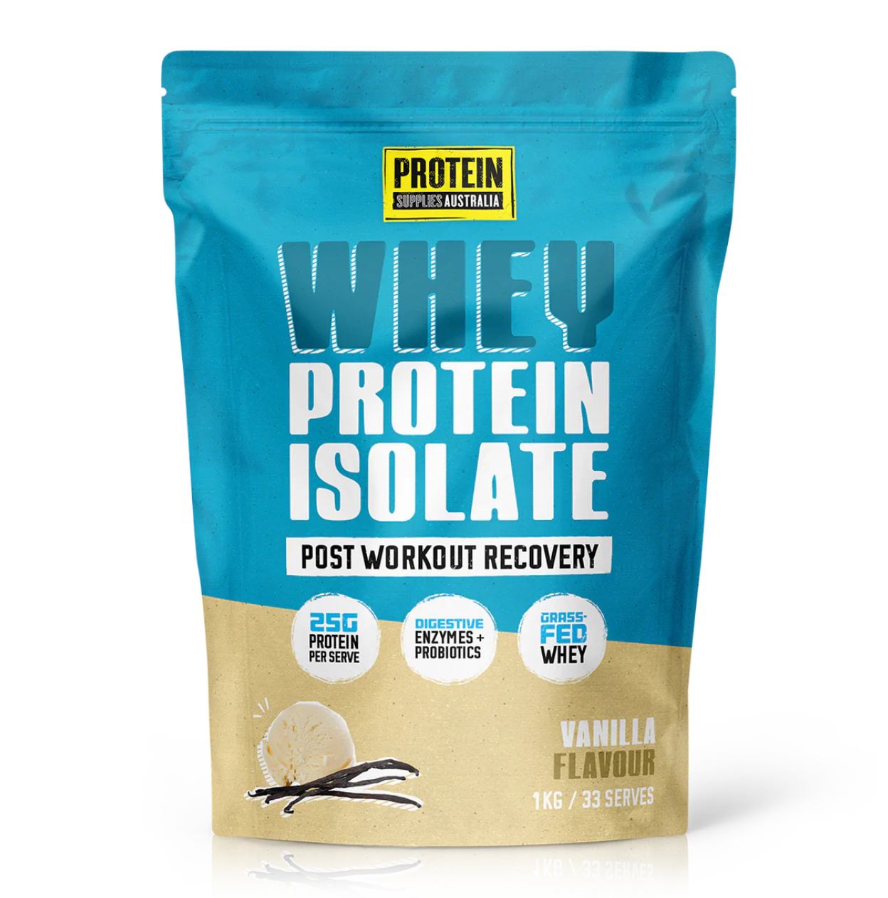 Protein Supplies Aus -  Whey Protein Isolate Vanilla 1kg
