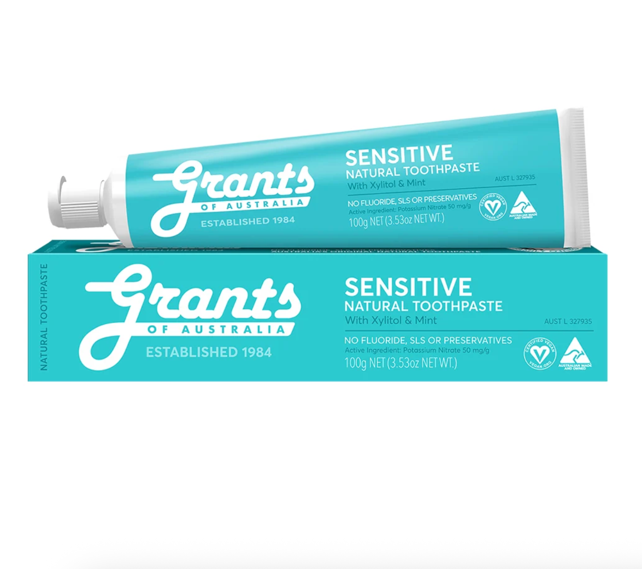 Grants - Sensitive Natural Toothpaste Fluoride Free 100g