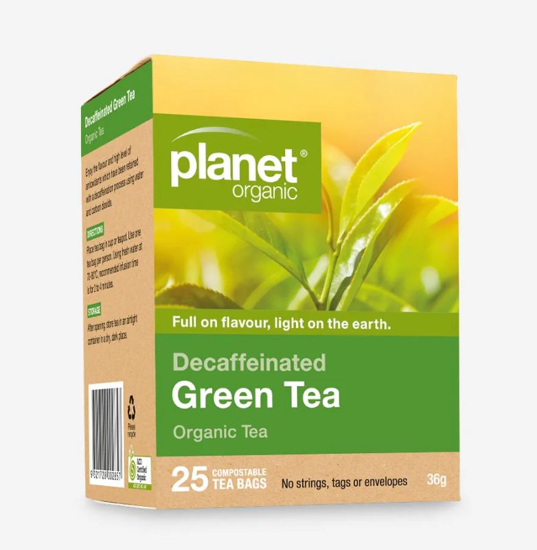 Planet Organic - Decaffeinated Green Tea 25 bags