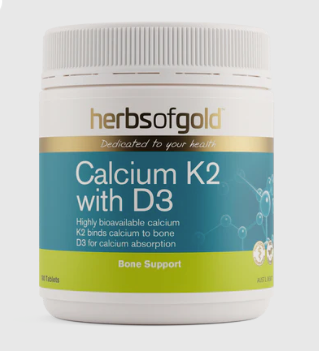 Herbs Of Gold - Calcium K2 with D3 180T