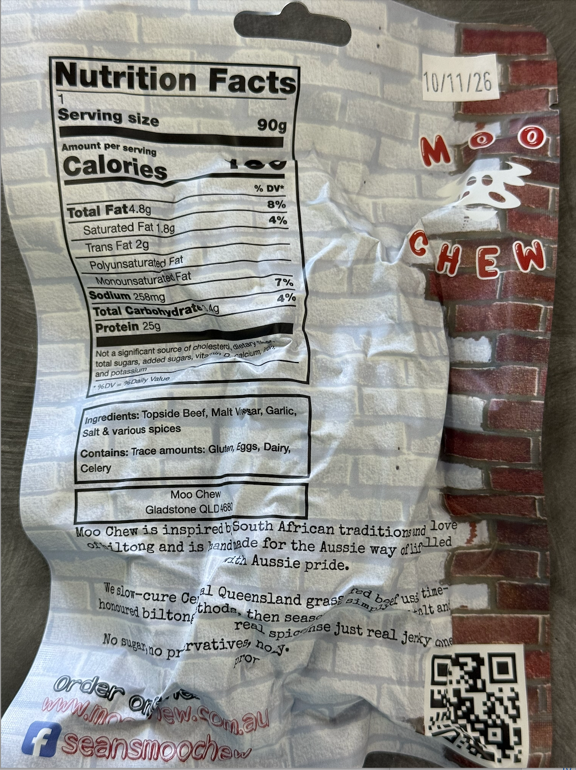 Moo Chew & Health Nut - Organic Traditional Beef Jerky 90g