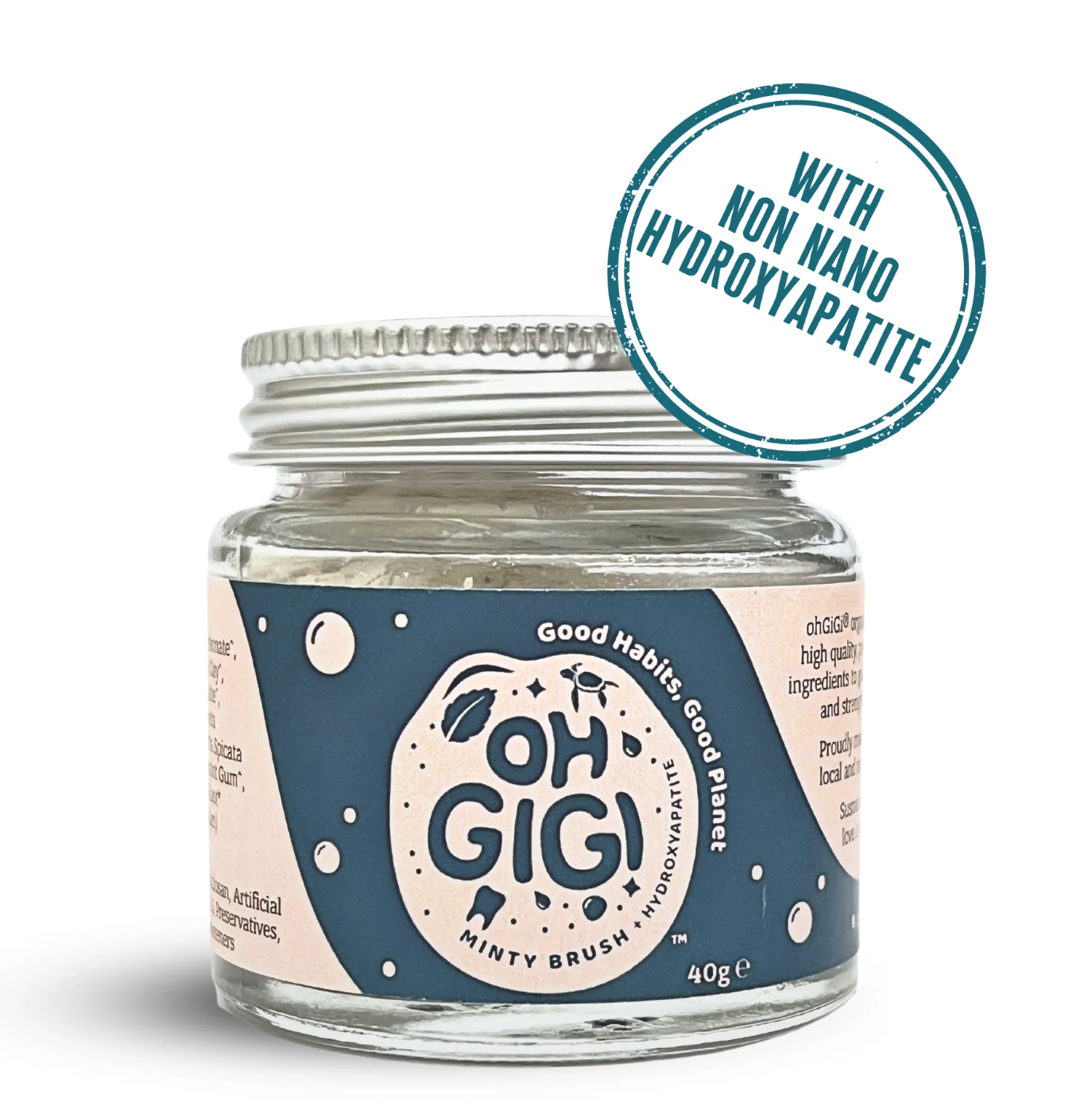 OhGigi - Tooth Powder + Hydroxyapatite Minty Brush 40g