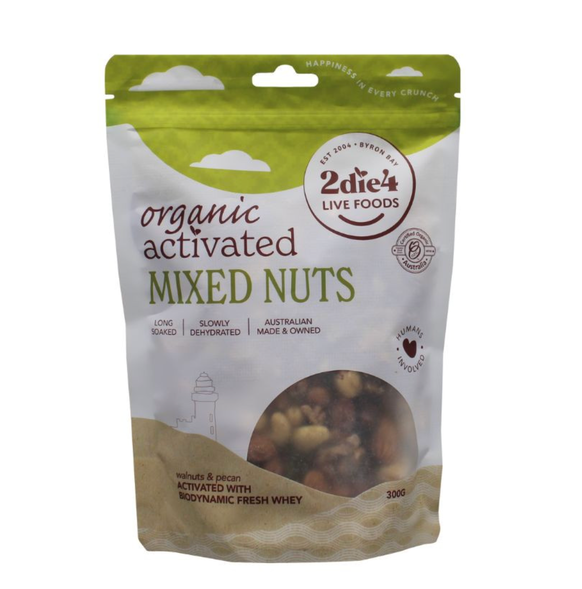 2Die4 Live Foods - Activated Organic Mixed Nuts 300g