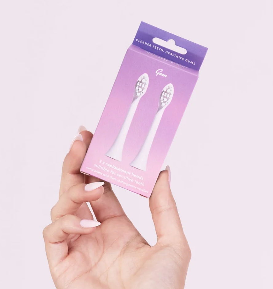 Gem - Electric Toothbrush Replacement Heads Lilac 2pack