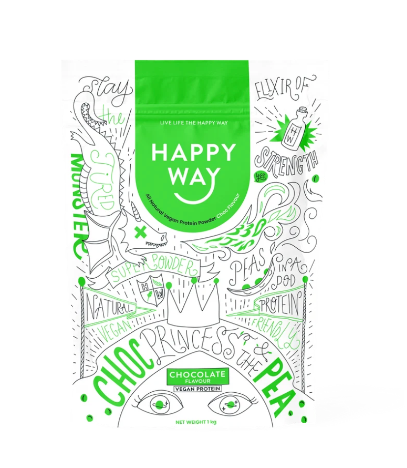 Happy Way - Chocolate Pea Princess Vegan Protein Powder 1kg