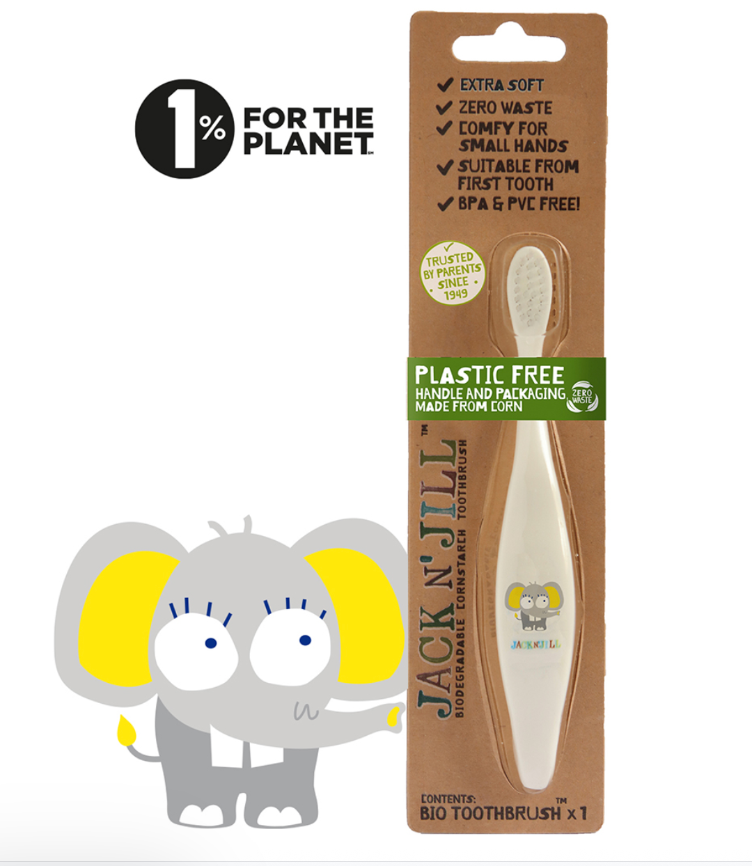 Jack N' Jill - Kids Elephant Bio Toothbrush