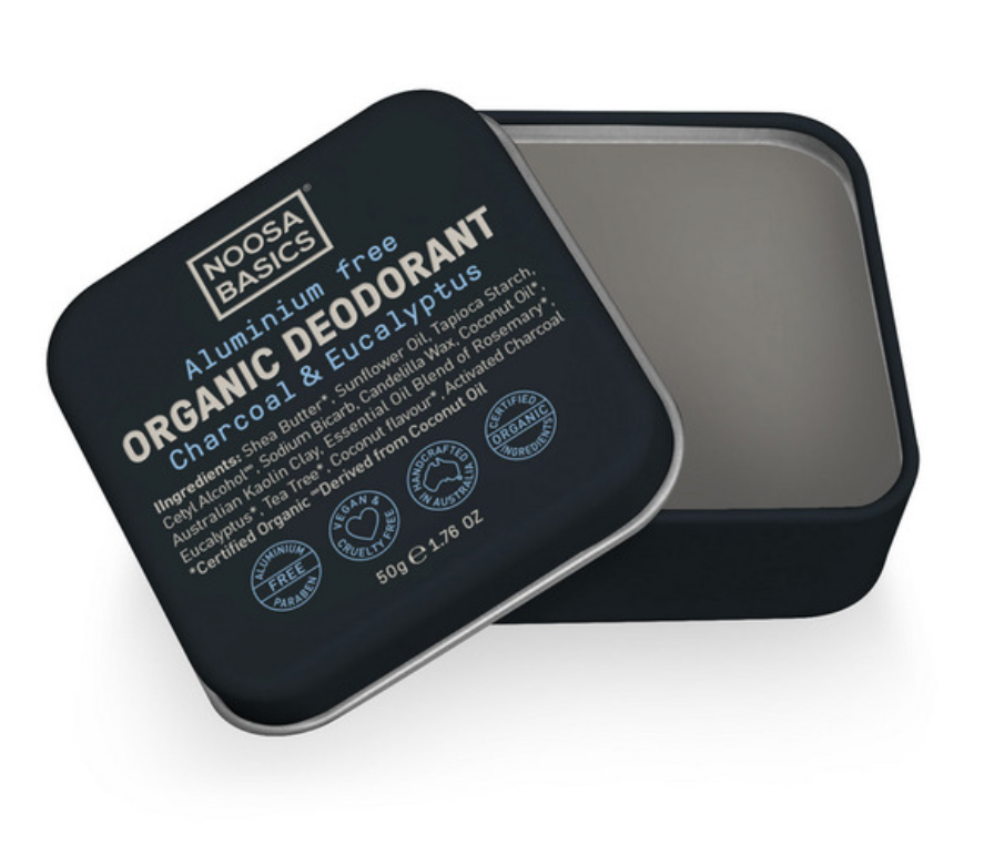 Noosa Basics - Charcoal & Eucalyptus Deodorant Tin 50g
