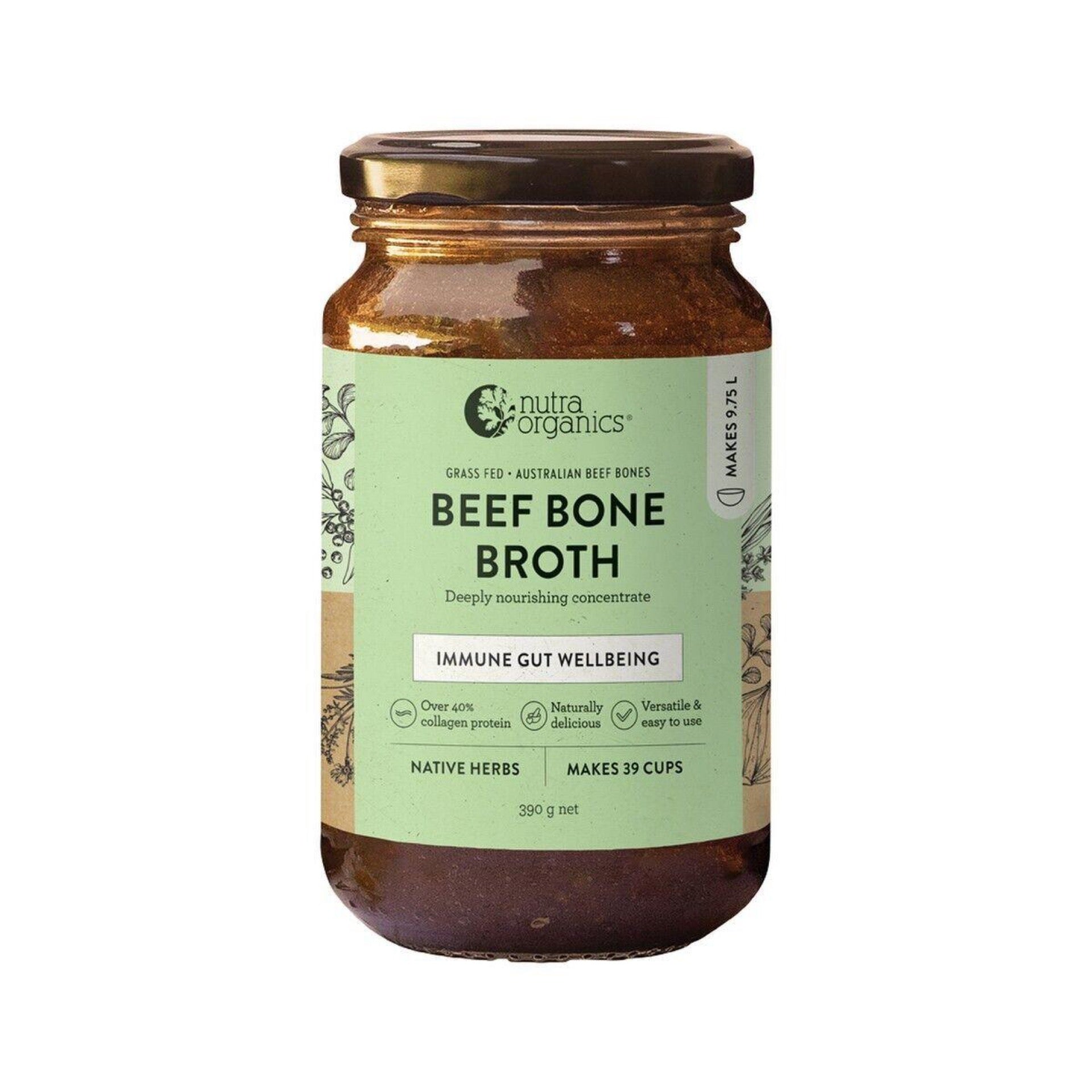 Nutra Naturals - Beef Bone Broth Deeply Nourishing Concentrate Native Herbs 390g