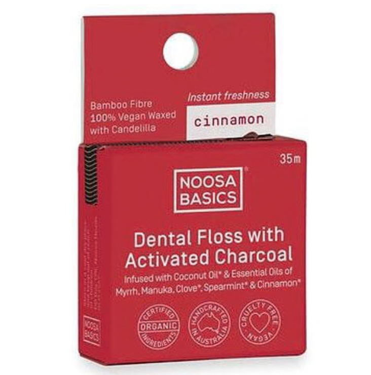 Noosa Basics - Dental Floss with Activated Charcoal 35m