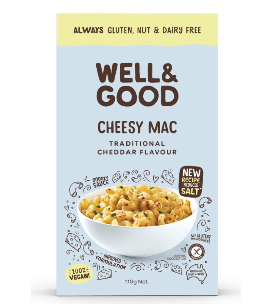 Well & Good - Cheesy Cheddar Mac 110g