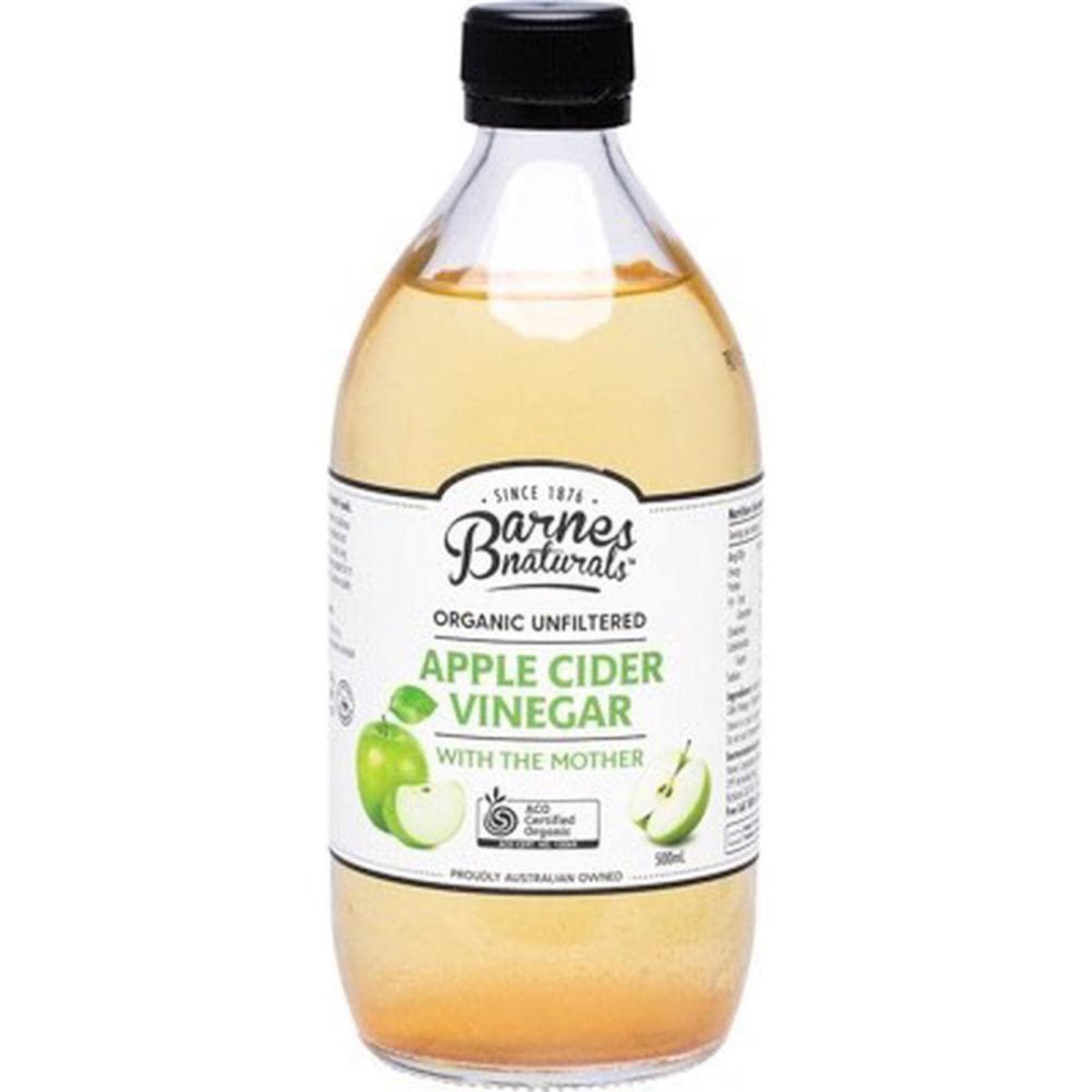 Barnes Naturals - Organic Unfiltered Apple Cider Vinegar With The Mother 500 ml