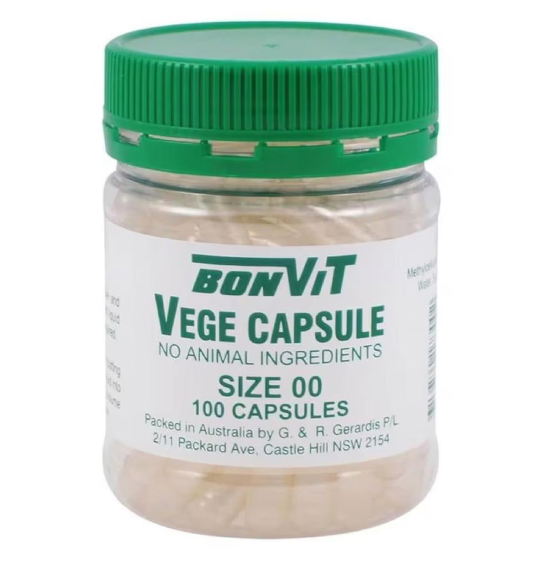 Bonvit - Empty Vege Capsules 00 size 100C
