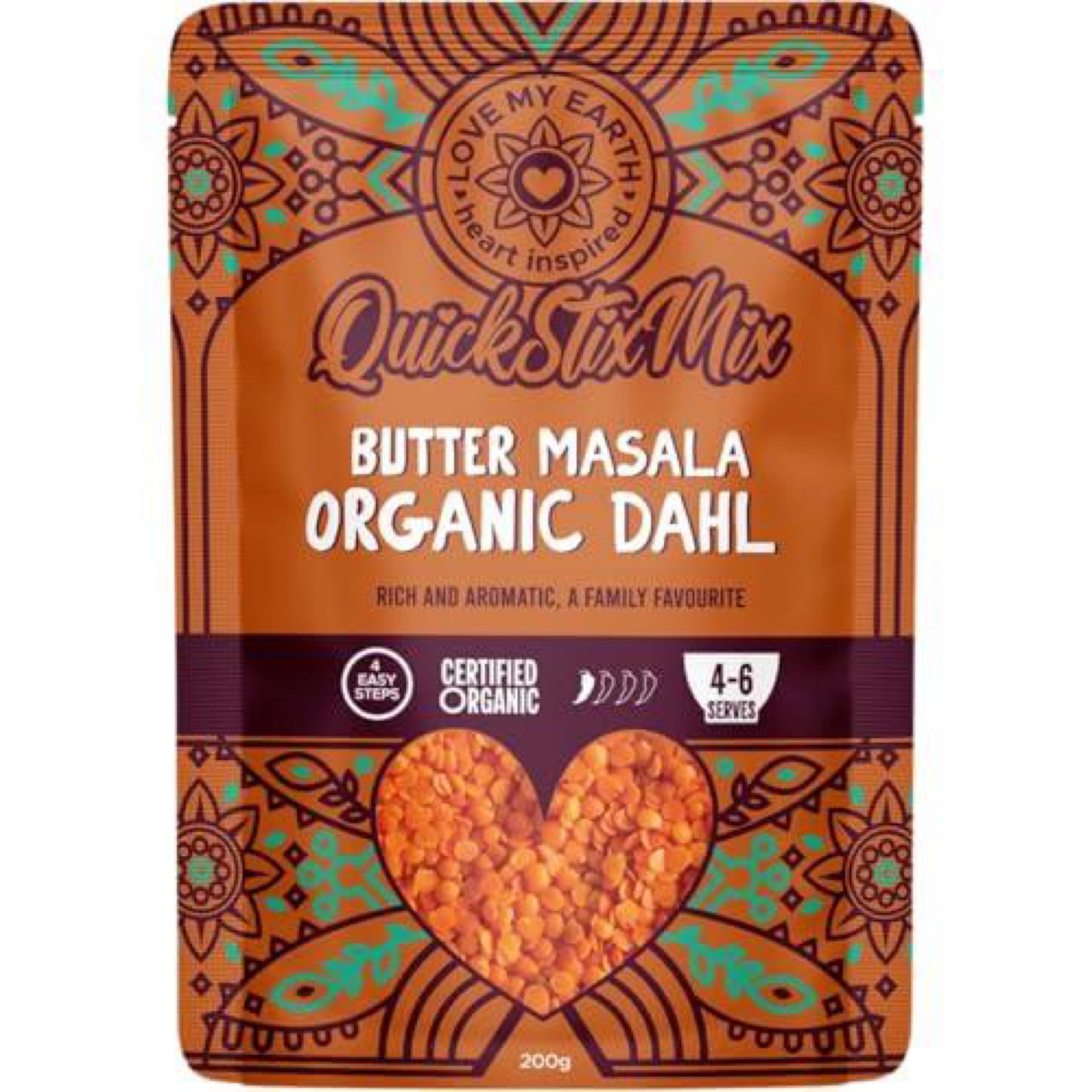 Love My Earth - Quick Stix Mix Organic Dahl Butter Masala 200g