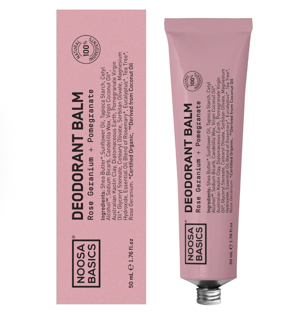 Noosa Basics - Rose Geranium & Pomegranate Deodorant Balm 50ml