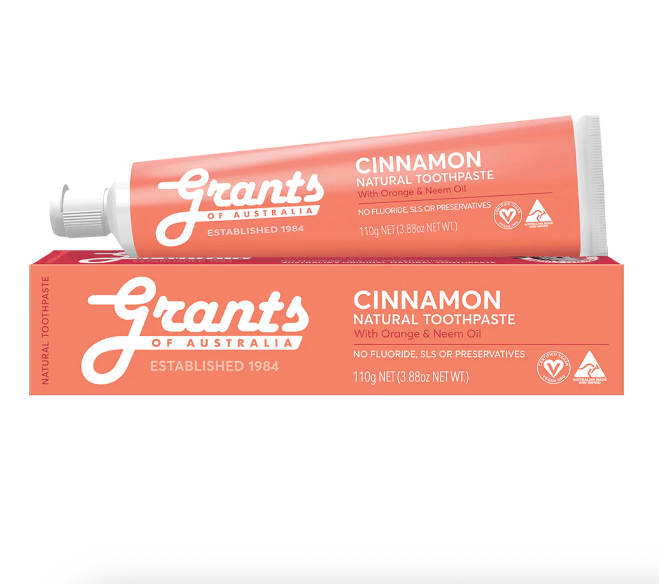 Grants - Cinnamon Natural Toothpaste Fluoride Free 110g