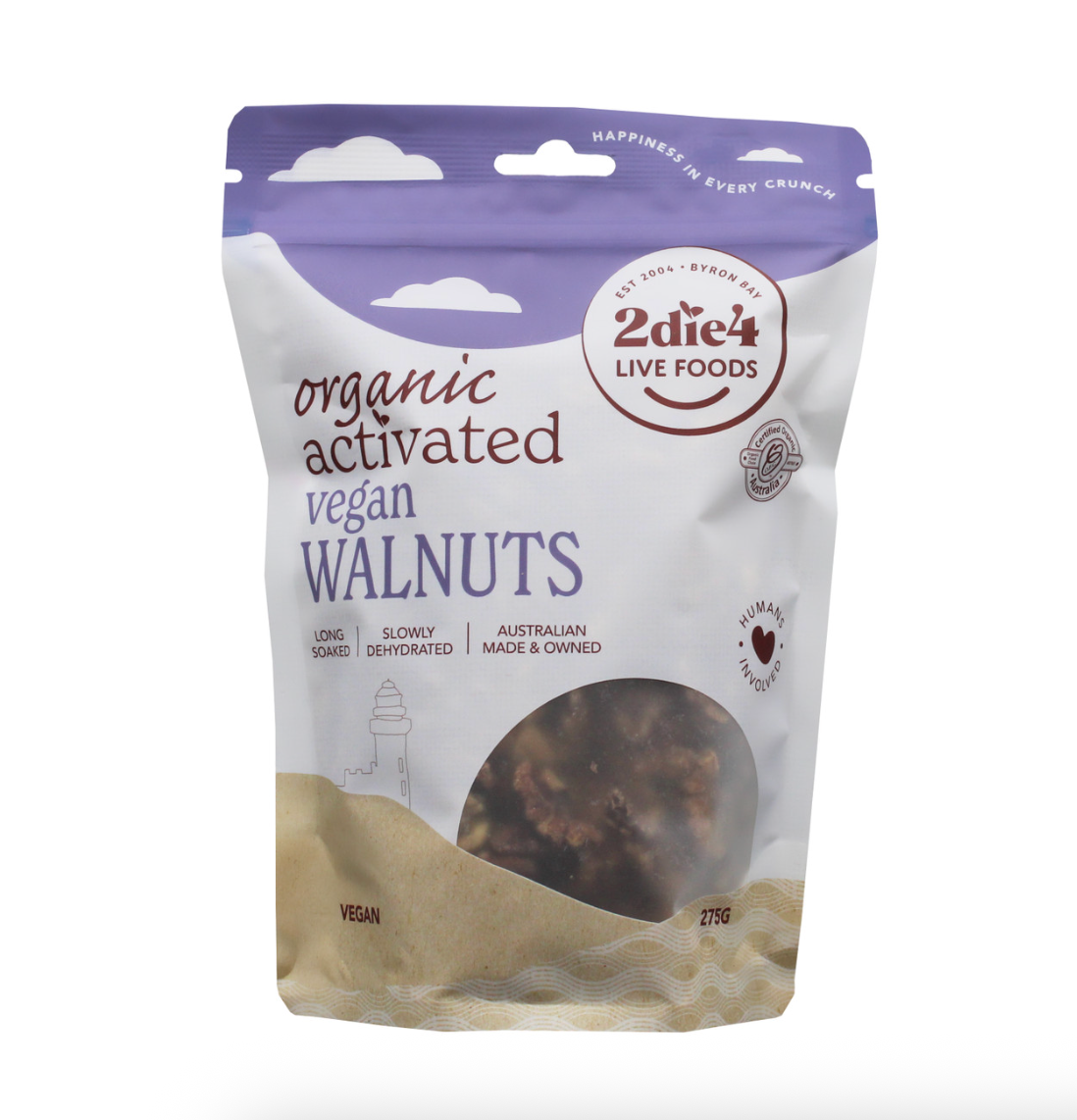 2Die4 Live Foods - Activated Organic Vegan Walnuts 275g
