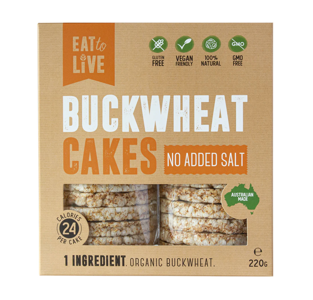 Eat To Live - No Added Salt Buckwheat Cakes 220g