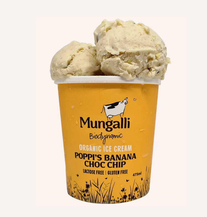 Mungalli - Banana Choc Chip Ice Cream 473ml