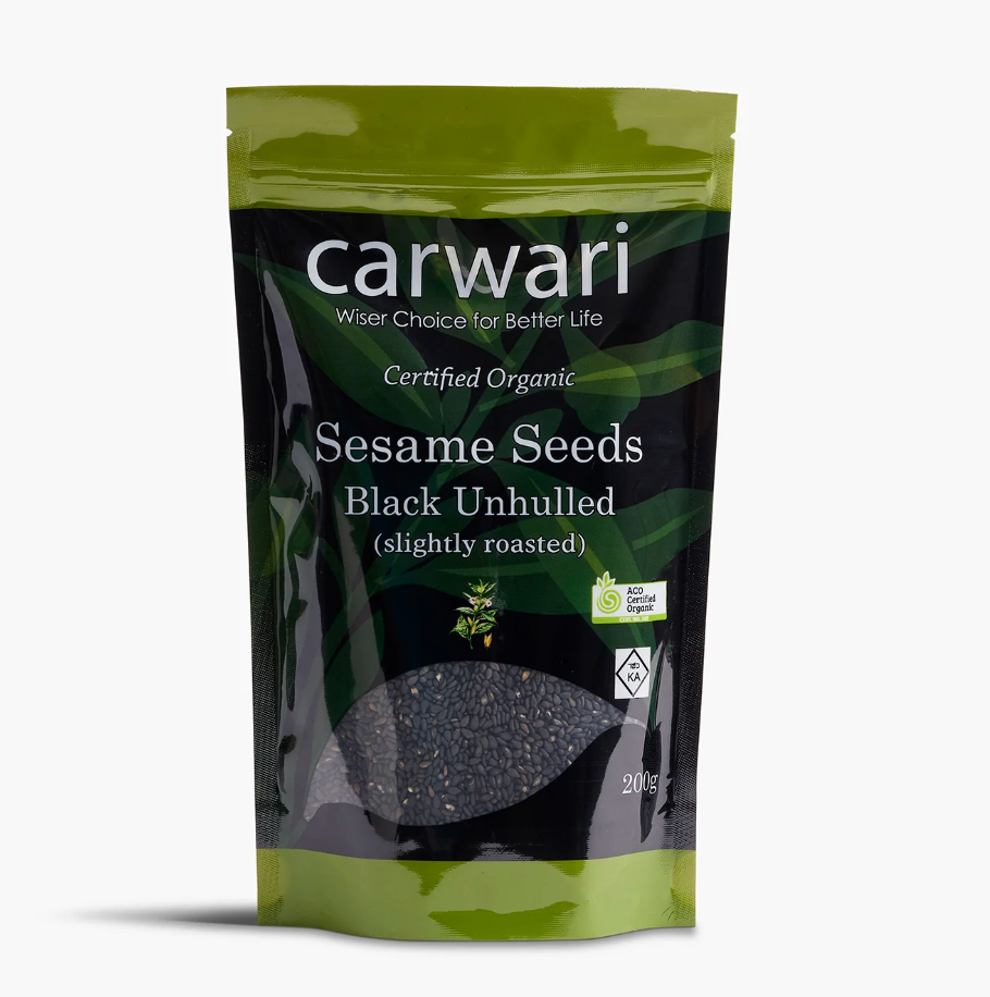 Carwari - Organic Black Sesame Seeds Unhulled 250g