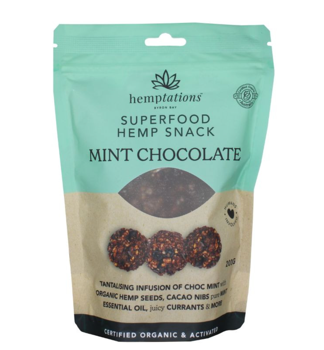 2Die4 Live Foods - Activated Organic Hemptations Mint Choc 200g