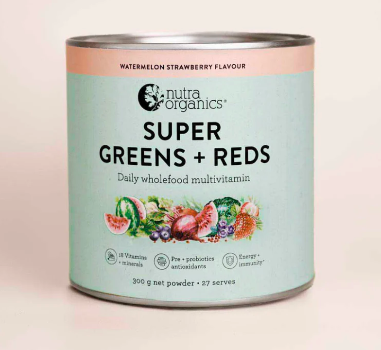 Nutra Naturals - Super Greens & Reds Watermelon Strawberry 300g