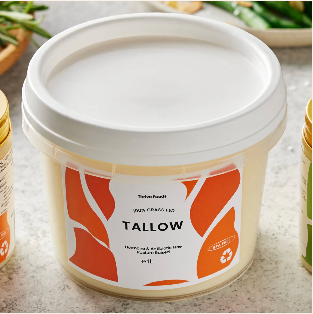 Thrive Foods - 100% Grass Fed Tallow 1ltr