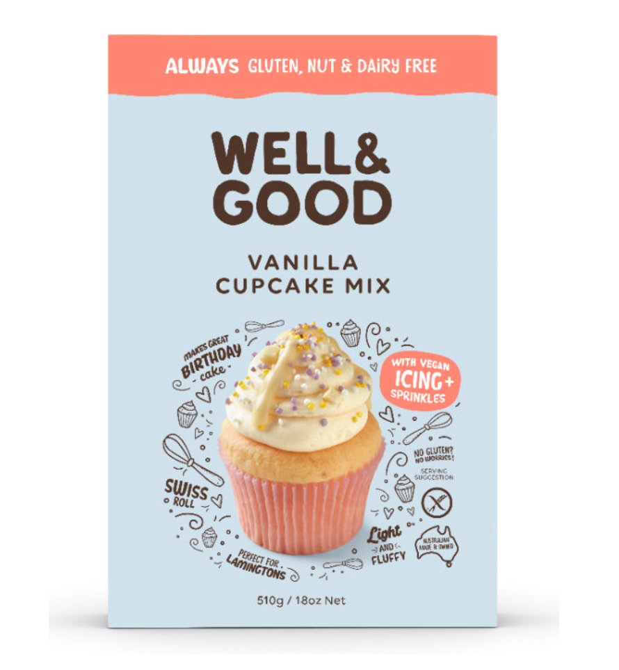 Well & Good - Vanilla Cupcake Mix 450g