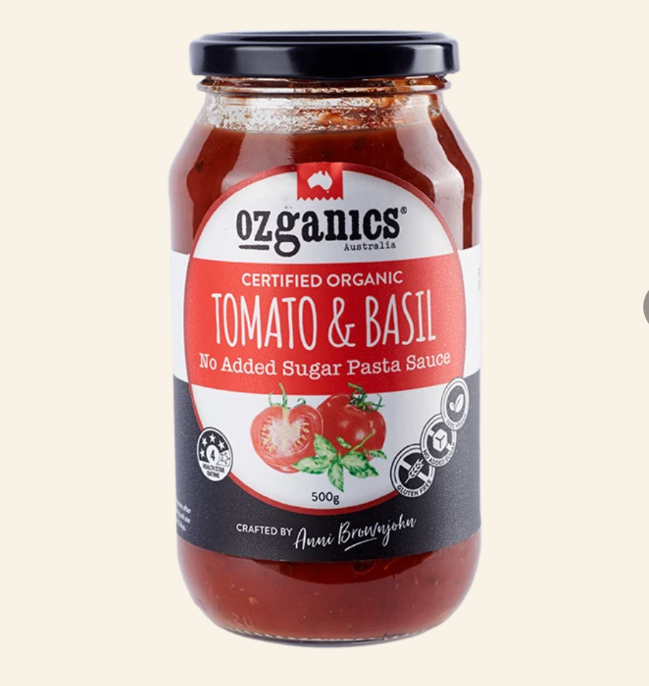 Ozganics - Organic Tomato & Basil Pasta Sauce 500g