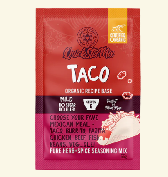 Love My Earth - Quick Stix Mix Organic Recipe Base Taco 55g