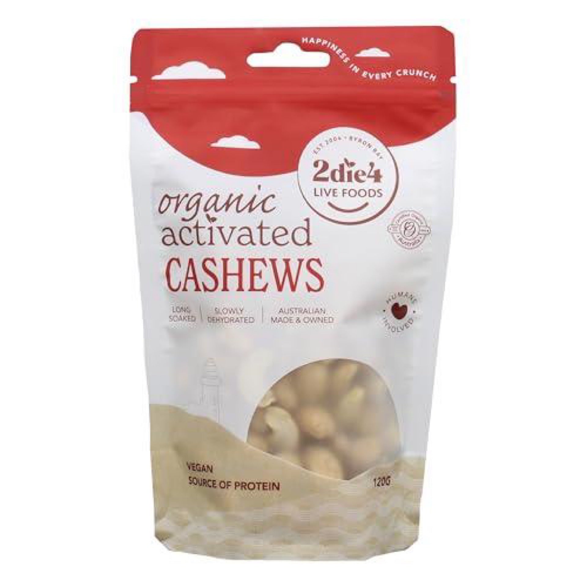 2Die4 Live Foods - Activated Organic Cashews 120g