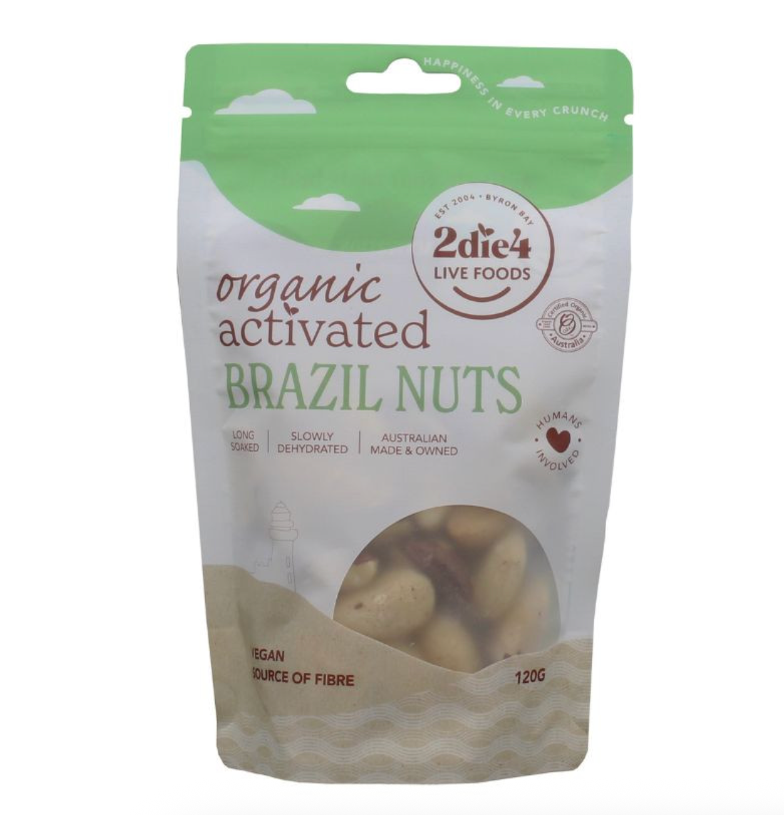 2Die4 Live Foods - Activated Organic Brazil Nuts 120g