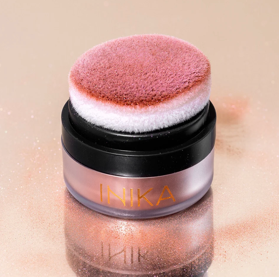 Inika Organic - Rosy Glow Mineral Blush Puff Pot