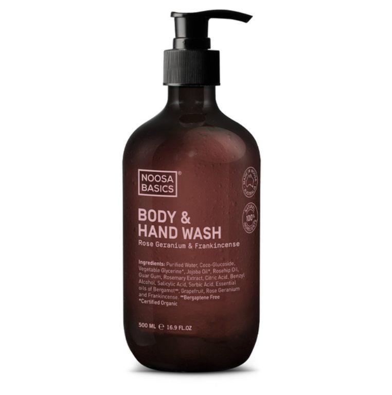 Noosa Basics - Rose Frankincense Hand Body Wash 500ml