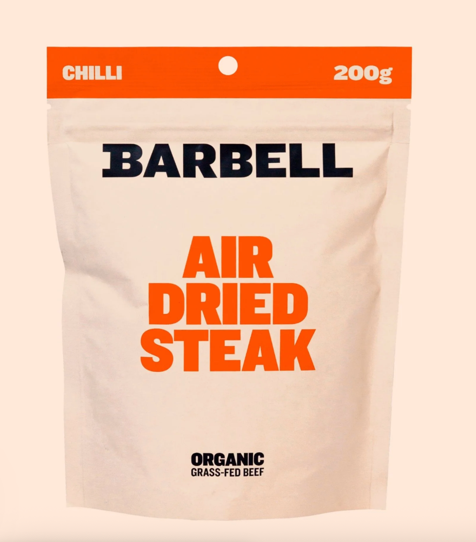 Barbell Biltong - Chilli Air Dried Steak Organic 200g