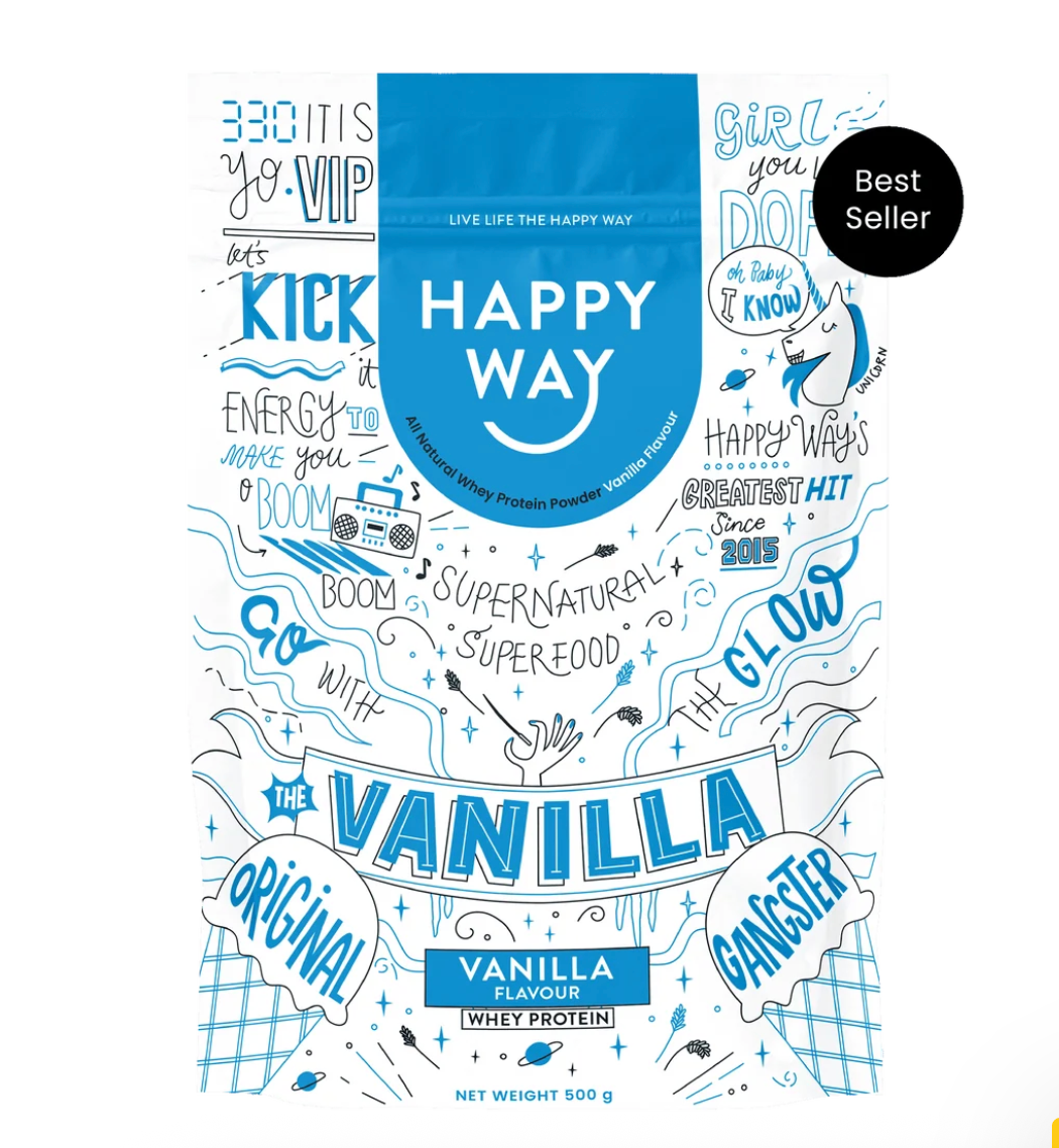 Happy Way - Vanilla Ice Ice Baby Whey Protein Powder 500g