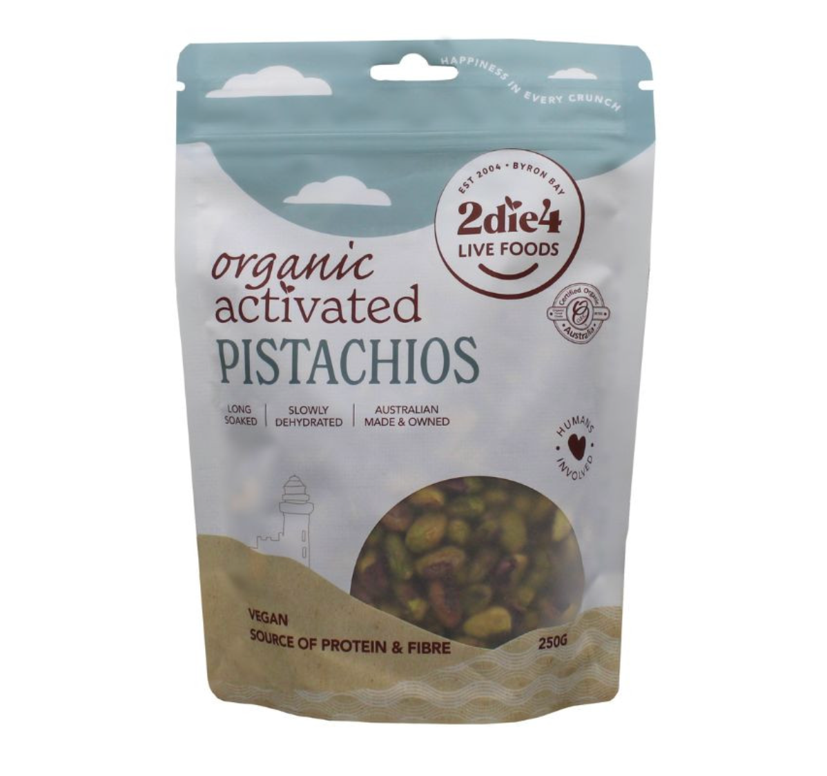 2Die4 Live Foods - Activated Organic Pistachios 250g