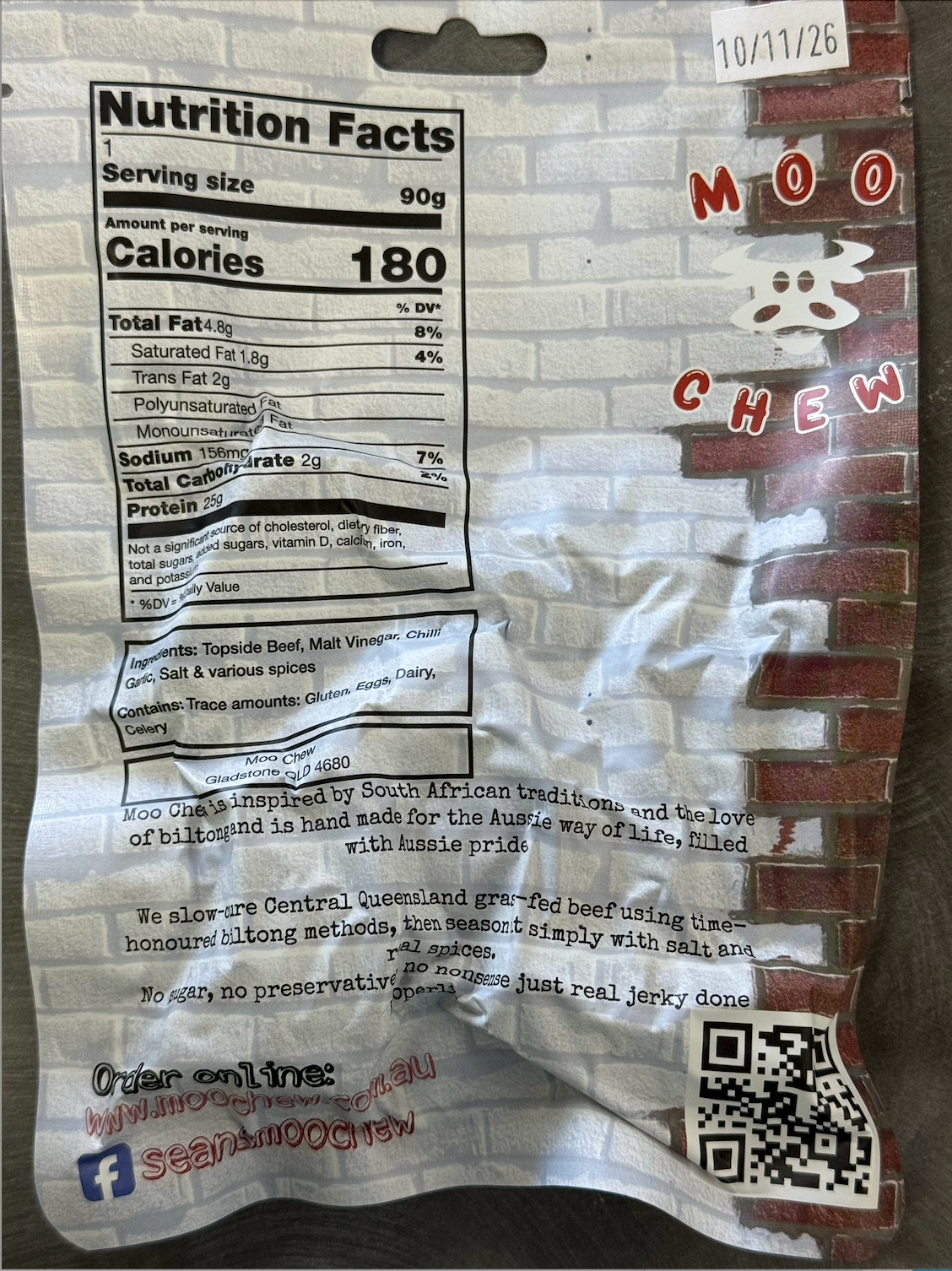 Moo Chew & Health Nut - Organic Spicy Beef Jerky 90g