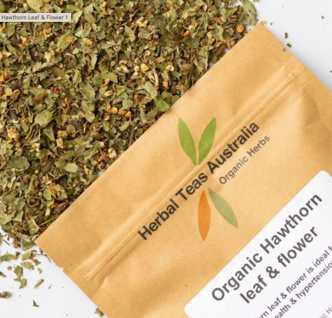 Herbal Teas Aus - Organic Hawthorn leaf & flower 50g