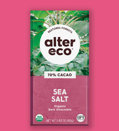 Alter Eco - 70% Dark Chocolate Sea Salt 80g