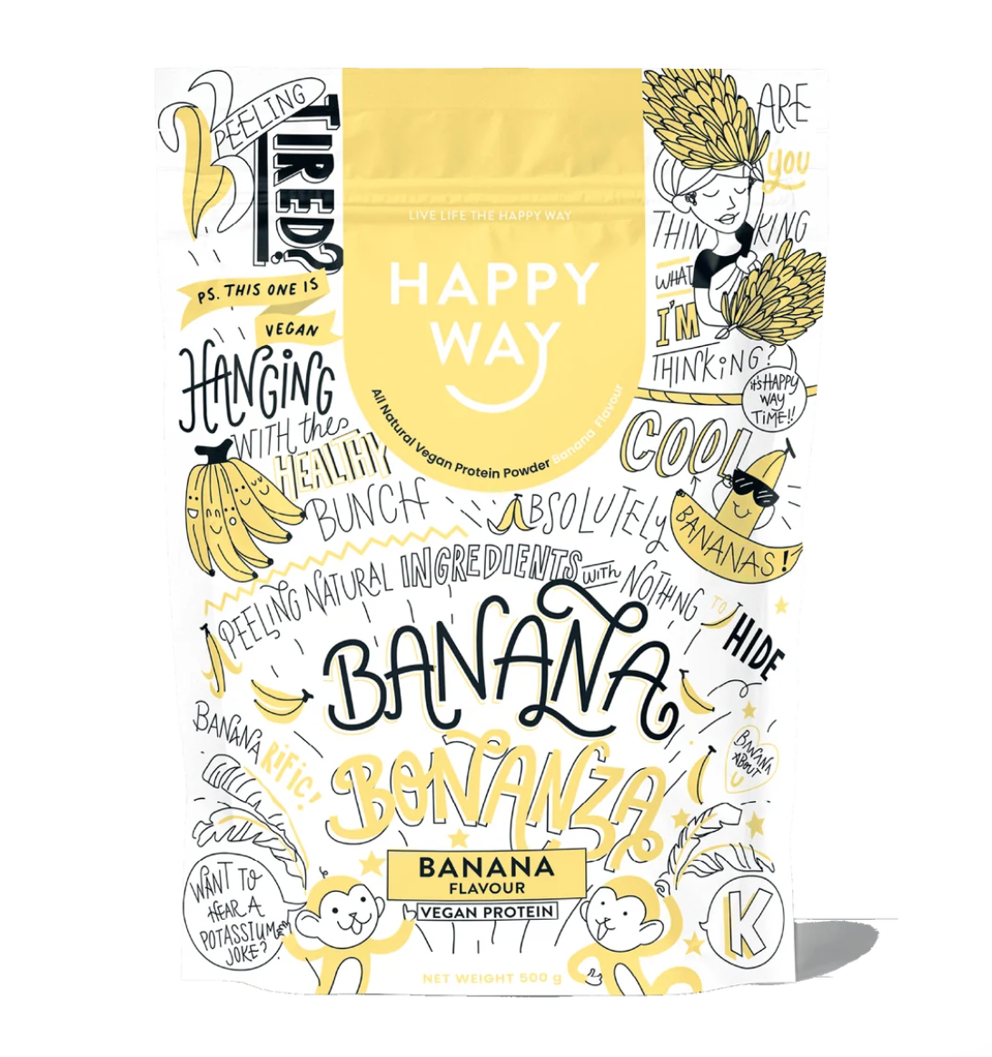 Happy Way - Banana Bonanza Vegan Protein Powder 500g