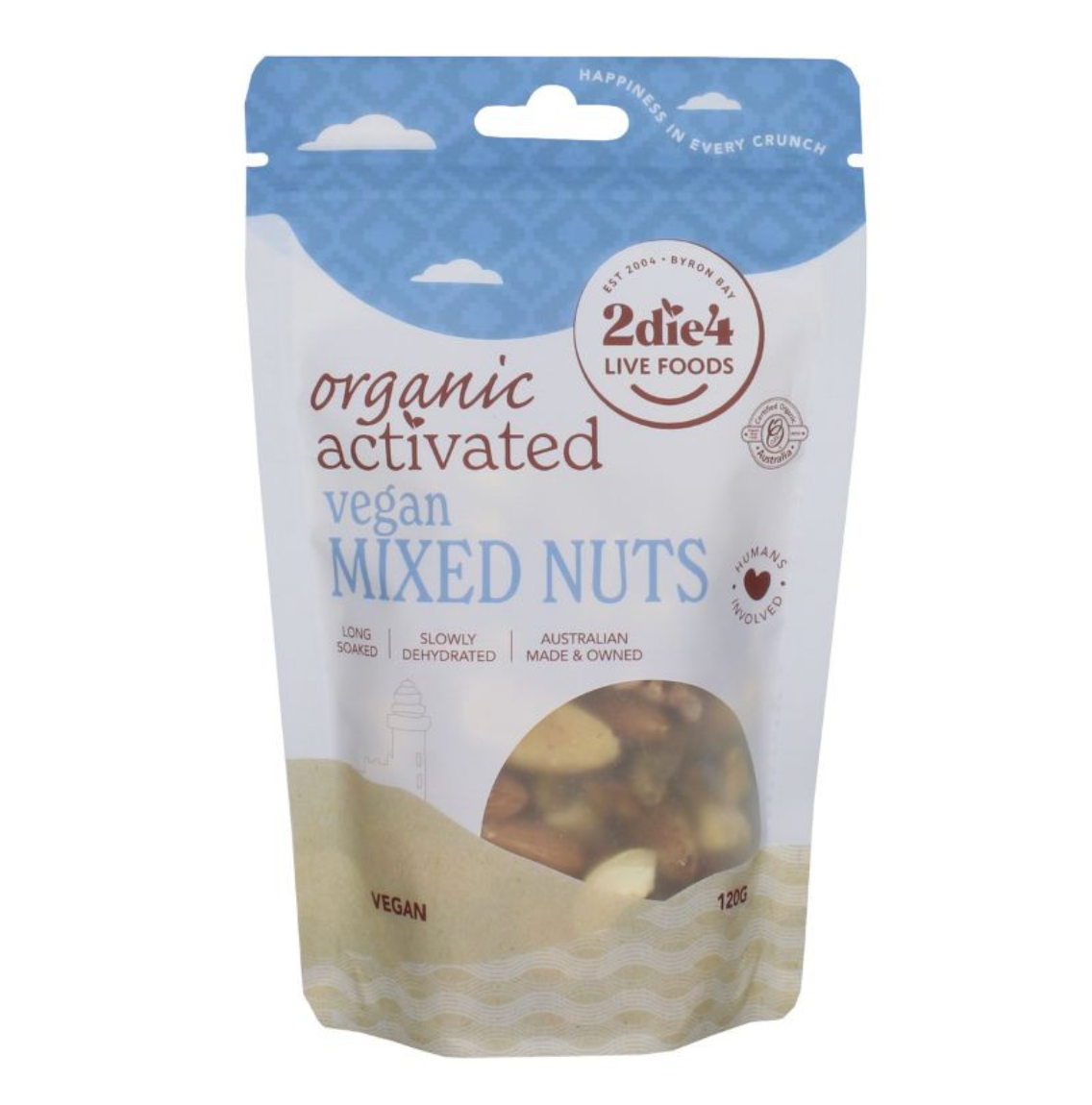 2Die4 Live Foods - Activated Organic Vegan Mixed Nuts 120g