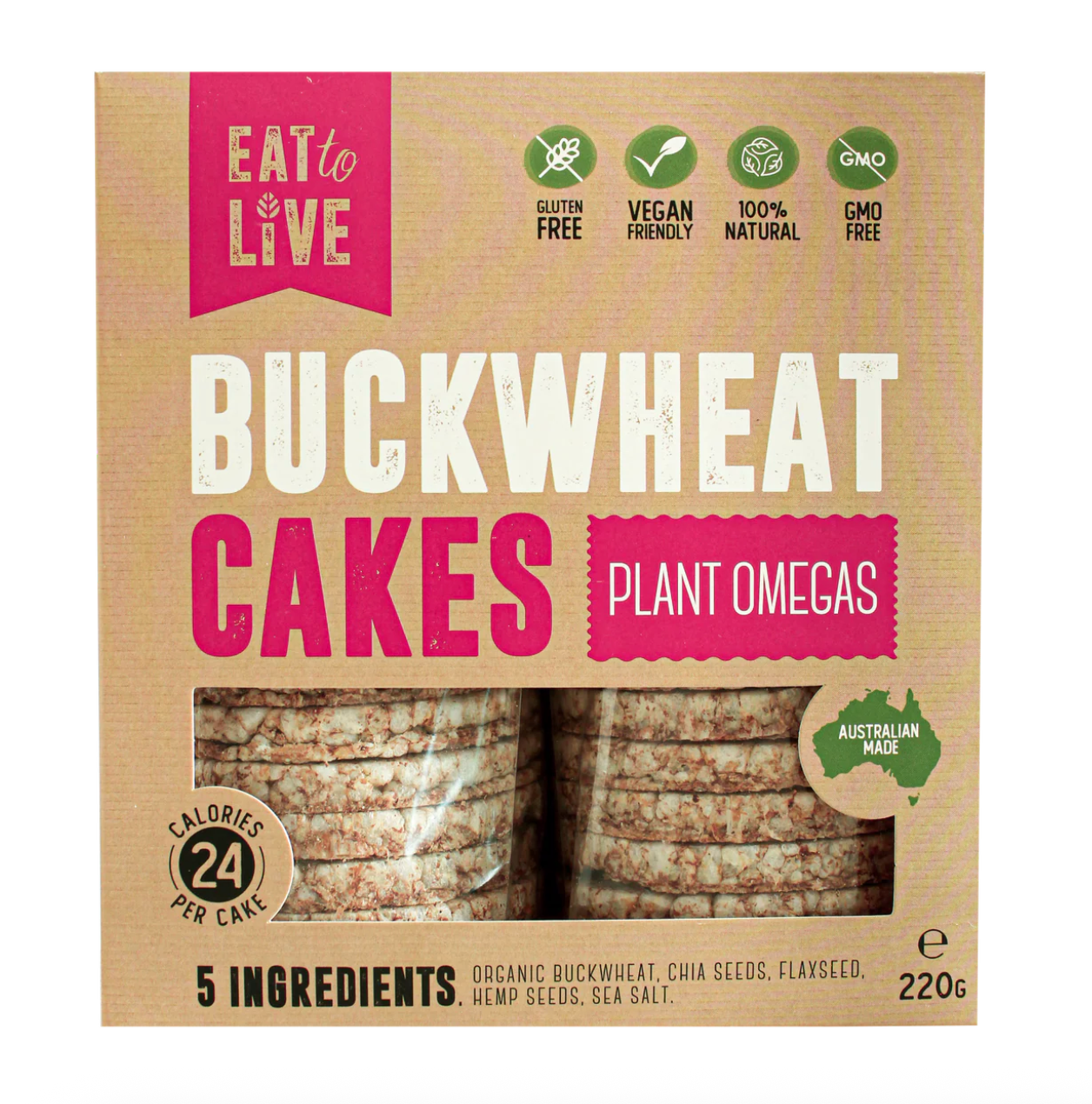 Eat to Live - Omegas Buckwheat Cakes 220g